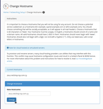WHM Change Server Hostname
