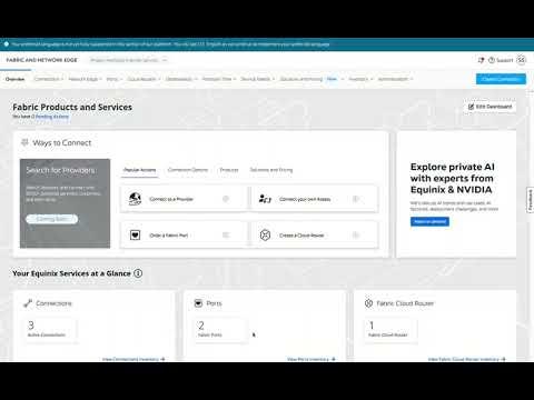 Fabric Connection with NetShop ISP via Equinix LD4