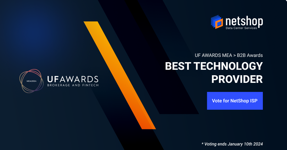 Vote for NetShop ISP as Best Technology Provider - UFAwards MEA 2024
