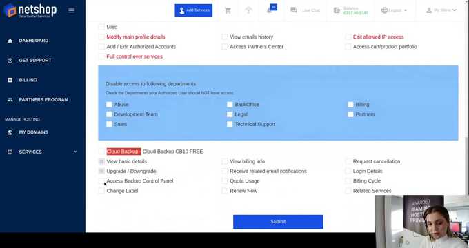 How to Add and Manage Authorized Users in the myNetShop Self-service Portal