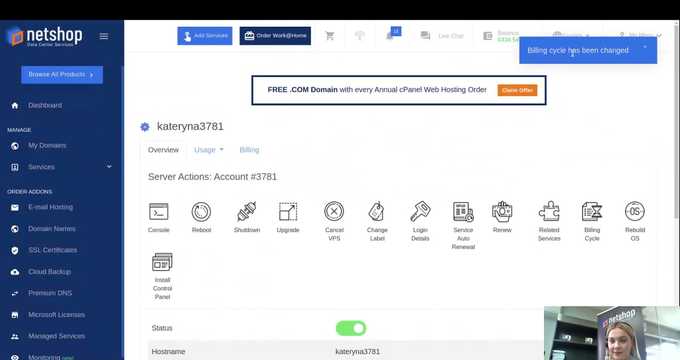 How to Upgrade your Hosting Services Billing Cycle via myNetShop Portal